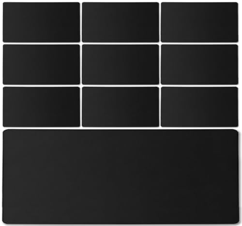 10 Pack 31.5" x 15.7" Waterproof Fabric Desk Pad, Black | Rubber Anti-Slip Base Stitched Edges No Curling Fits Laptop Keyboard and Mouse Smooth Office Mat Large Mouse Pad Work Game - color: Black, size: 31.5" x 15.7" (10Pack)