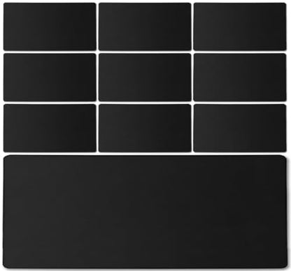 10 Pack 31.5" x 15.7" Waterproof Fabric Desk Pad, Black | Rubber Anti-Slip Base Stitched Edges No Curling Fits Laptop Keyboard and Mouse Smooth Office Mat Large Mouse Pad Work Game - color: Black, size: 31.5" x 15.7" (10Pack)