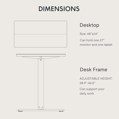 FLEXISPOT Standing Desk Electric Height Adjustable Desk with 48 x 24 Inches Splice Board, Ergonomic Memory Controller, Black Top + Black Frame - color: Black, size: 48"x24"