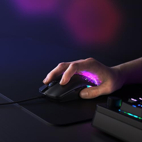 GLORIOUS Model O Eternal Ultralight RGB Gaming Mouse - Wired - 55g Lightweight - Customizable RGB Lighting - 6 Programmable Buttons - Symmetrical Design - 12K DPI Optical Sensor - PC/Mac - Black - color: Matte Black, style: Model O Eternal (Ambidextrous)