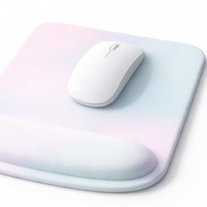 Ergonomic Memory Foam Mouse Pad with Wrist Support, Orange, Ultra-Smooth Surface, Anti-Slip Base (Mint Pastel, Medium) - color: Mint Pastel