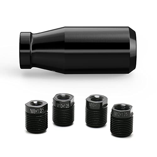 Black Weighted Manual Automatic Gear Shifter Shift Knobs Lever with 7 Metal Adapters Fit Compatible with Manual Cars Most Automatic Cars - color: AA-H-04-02