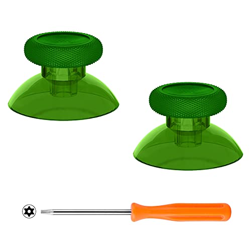 eXtremeRate Replacement Thumbsticks for Xbox Series X/S Controller, Joysticks Repair Kit Accessories, Custom Analog Stick Buttons for Xbox One S/X/Elite Controller - Clear Green - color: Clear Green