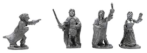 IRON WIND METALS 4 Piece Half Elves Set - 100% Lead-Free Pewter - Classic Fantasy Miniatures for 28mm Table Top Games - Made in USA - RAL Partha Miniatures
