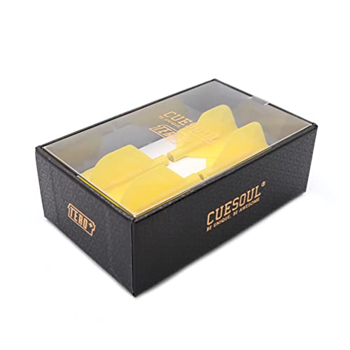 CUESOUL TERO Plus New Double Direction Telescopic and Rotating Dart Flights System-AK4 Dart Flight - color: Yellow