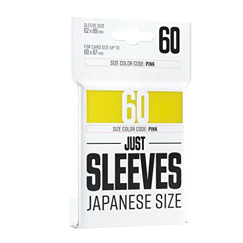 Just Sleeves | Pack of 50 Japanese Size Card Sleeves for Board Game and Card Games | 62 mm by 89 mm Card Sleeves | Professional Protection for TCG and LCGs | Yellow Color | Made by Gamegenic - color: Yellow