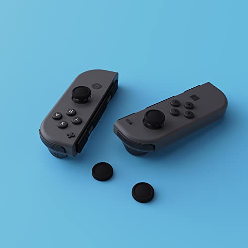 eXtremeRate PlayVital Switch Thumb Grip Caps, Joystick Caps for Nintendo Switch Lite, Silicone Analog Cover Thumbstick Grips for Switch OLED Joycon - Black - color: Black