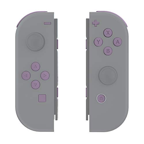 eXtremeRate DIY Full Set Buttons for Nintendo Switch & Switch OLED, Replacement Buttons for JoyCon, ABXY Direction Keys SR SL L R ZR ZL + - Home Capture Trigger Buttons Springs - Dark Grayish Violet - color: Dark Grayish Violet