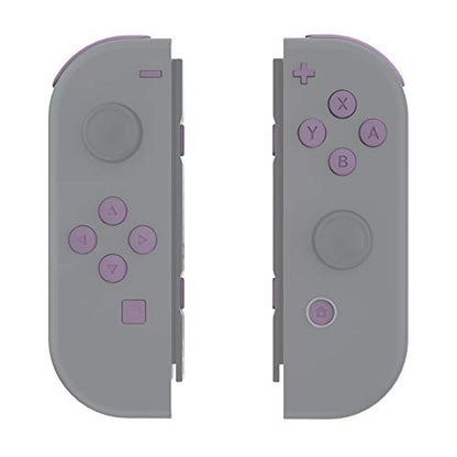 eXtremeRate DIY Full Set Buttons for Nintendo Switch & Switch OLED, Replacement Buttons for JoyCon, ABXY Direction Keys SR SL L R ZR ZL + - Home Capture Trigger Buttons Springs - Dark Grayish Violet - color: Dark Grayish Violet