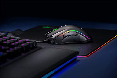 Razer Mamba Elite Wired Gaming Mouse: 16,000 DPI Optical Sensor - Chroma RGB Lighting - 9 Programmable Buttons - Mechanical Switches - style: Mamba Elite
