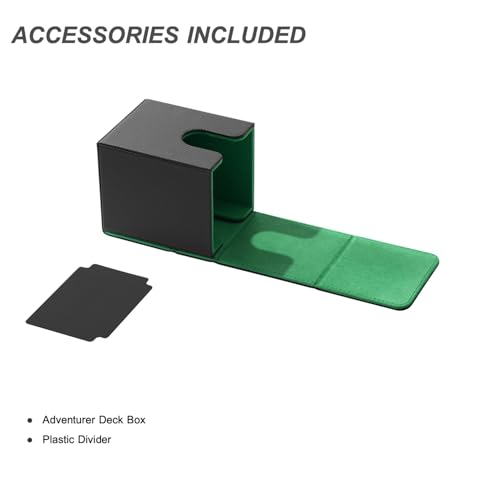 Mage Tech Adventurer [Apprentice] Modular Deck Box - Holds 99 Double-Sleeved Cards - Ultra-Rugged, Expandable Design - MTG PTCG LOR OPCG & More - Black/Green - color: 2. Veil (Black/Green), style: 1. Apprentice