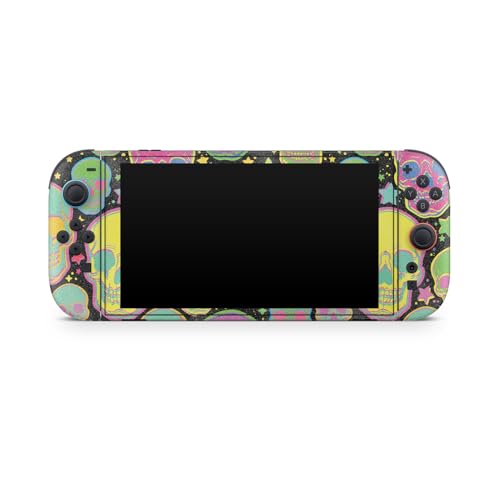 Glossy Glitter Gaming Skin Compatible with Nintendo Switch 2 Console Only - Candy Skulls - Premium 3M Vinyl Protective Wrap Decal Cover - Easy to Apply | Crafted in The USA by MightySkins - color: Candy Skulls, size: Switch 2 Console Skin Only, style: Glo