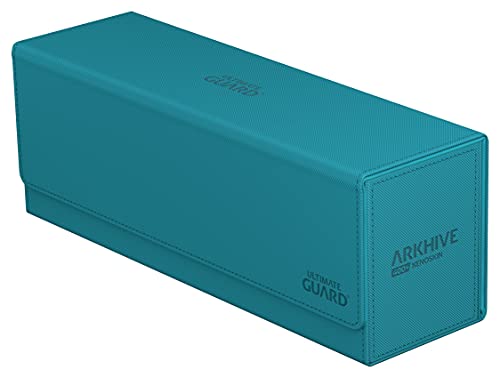 Ultimate Guard Arkhive 400+, Deck Case for 400 Double-Sleeved TCG Cards, Petrol, Compatible with Boulders, Magnetic Closure & Microfiber Inner Lining - color: Petrol, size: 400+