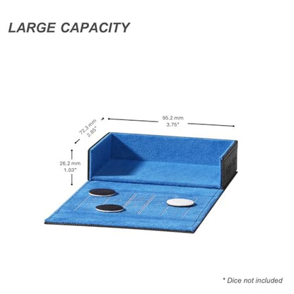 Pocket Dice Box (Adventurer Module) - Built-in Life Tracker - Fits 15 Counter Dice (15 mm) or 30+ Unsleeved Cards - Stores Inside Adventurer - MTG, PTCG & More (2. Enigma (Black/Blue)) - color: 2. Enigma (Black/Blue)