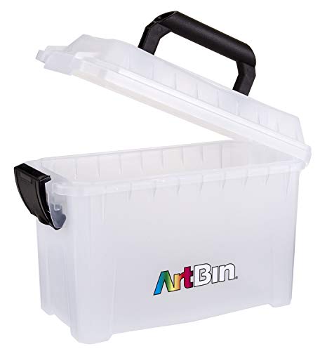 ArtBin 6815AG Mini Sidekick Carrying Case, Portable Art & Craft Organizer with Handle, [1] Plastic Storage Case, Clear (Pack of 6) - size: Mini (Pack of 6)