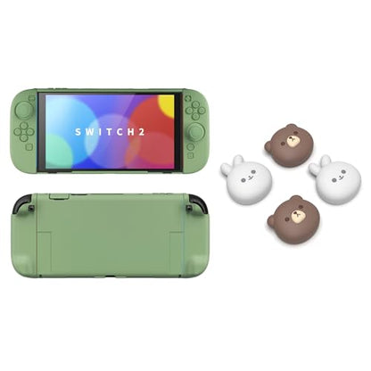 PlayVital Hard Case & Thumb Grips for Nintendo Switch 2 - Green