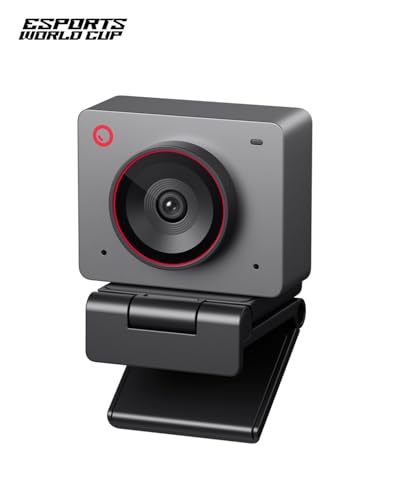 OBSBOT Meet 2-4K Webcam for PC with 1/2" Sensor, AI Framing & Autofocus | Beauty Mode, Lightweight, Gesture Control, HDR, Dual Microphone, 60 FPS, Web Cam for Streaming, Meeting, Gaming. (Space Grey) - color: Meet 2 Grey