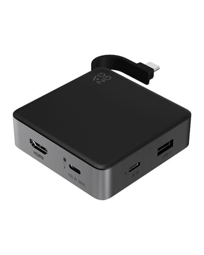 ZAGG 4-Port Hub - Versatile USB-C PD, USB-A HDMI Adapter, High-Speed Charging & 4K Display Support, Compact for Travel, Compatible with Windows, macOS, iPadOS, ChromeOS, Android - style: 4-Port Hub