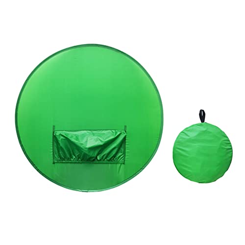 Portable Chair Green Screen Background, 142cm Popping Up Greenscreen Backdrop,Collapsible Chroma Key Kit with Chair Attachment Storage Case for Webcam Video Streaming Gaming Conferencing Webinars