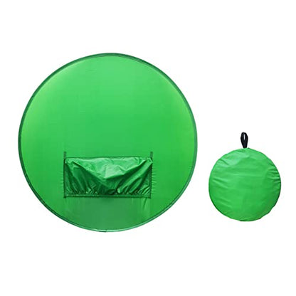Portable Chair Green Screen Background, 142cm Popping Up Greenscreen Backdrop,Collapsible Chroma Key Kit with Chair Attachment Storage Case for Webcam Video Streaming Gaming Conferencing Webinars