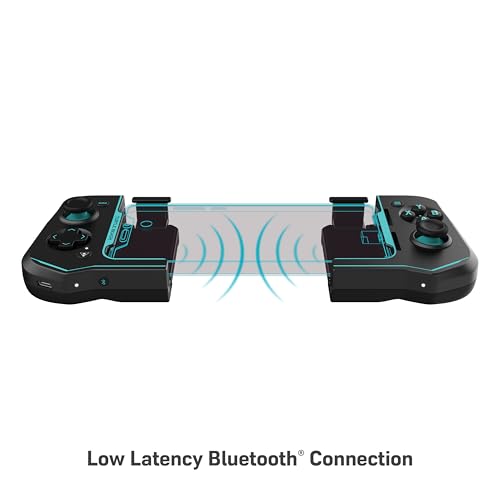 Turtle Beach Atom Mobile Game Controller with Bluetooth for Cloud Gaming on Android Mobile Devices with Compact Shape, Console Style Controls & Low Latency Bluetooth - Black/Teal - color: Black/Teal