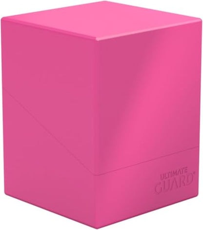 Ultimate Guard Boulder Solid 100+, Deck Case for 100 Double-Sleeved TCG Cards, Neon Pink, Secure & Durable Storage for Trading Card Games, No Transparency - color: Neon Pink