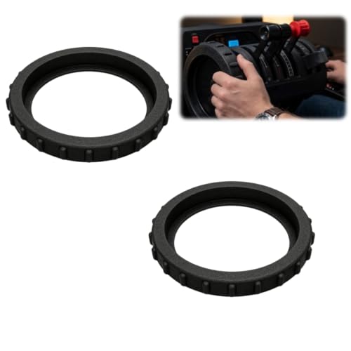 Flight Simulator Trim Wheel Cover Anti-Slip Grip Control Accessory GA Cockpit Upgrade Compatible with Honeycomb Bravo Throttle Quadrant 2-Pack