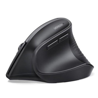 UGREEN Ergonomic Wireless Mouse, Bluetooth & 2.4G Wireless, Quiet Clicks | 1000/1600/2000/4000 DPI, Up to 3 Device Connectivity, 6 Buttons, Multi-system compatibility, for Laptop, Desktop, PC