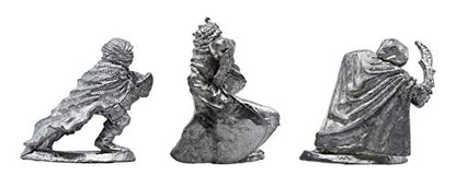 IRON WIND METALS 3 Piece 3-Stage Human Assassin Set - 100% Lead-Free Pewter - Classic Fantasy Miniatures for 28mm Table Top Games - Made in USA - RAL Partha Miniatures