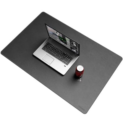 CENNBIE 35.5" x 23.6" Leather Desk Mat,Computer Mouse Pad (Black) | Premium stitched edges resist wear. Easy to clean. Protects desk from spills, stains ,scratches. Smooth glide. Office & home. - color: Black, size: 35.5" x 23.6"