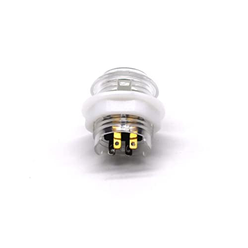 Arcity 4 Pcs/Lot 24mm Arcade LED Push Buttons Illuminated Player 1P 2P Coin Lit with Microswitch for Arcade Machine Games Console Parts 5V White New - color: 1P 2P COIN COIN