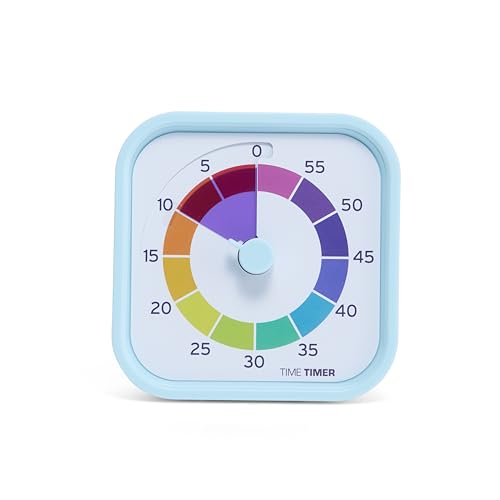 Time Timer MOD - Home Edition - Rainbow Wheel - Individual Sized 60 Minute Visual Countdown Timer with 5 Minute Color Segments for Kids, Toddlers, Students, with Silent Operation (Multicolor) - style: 60min Timer