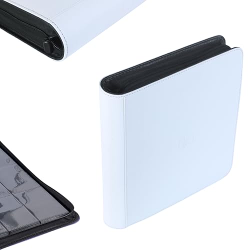 1200+ Pockets Trading Card Binder, 12-Pocket Card Ablum Compatible with MTG,Sports Cards & Other Standard Size Trading Card (WHITE) - color: Card Binder 12 Pocket White