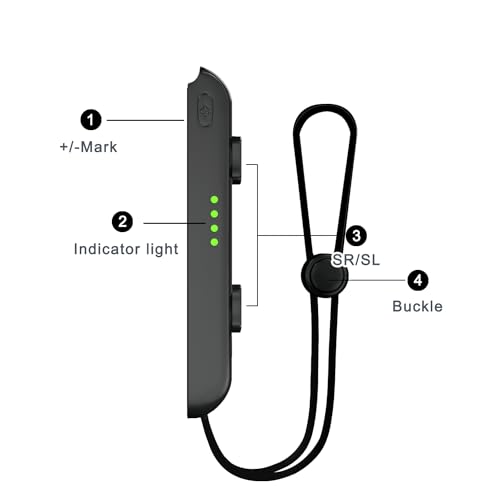 Lonxmovs 4 Pack Wrist Strap for Switch Joycon - Replacement Accessories for Joy con Straps (Black 4 Pack) - color: Black 4 Pack