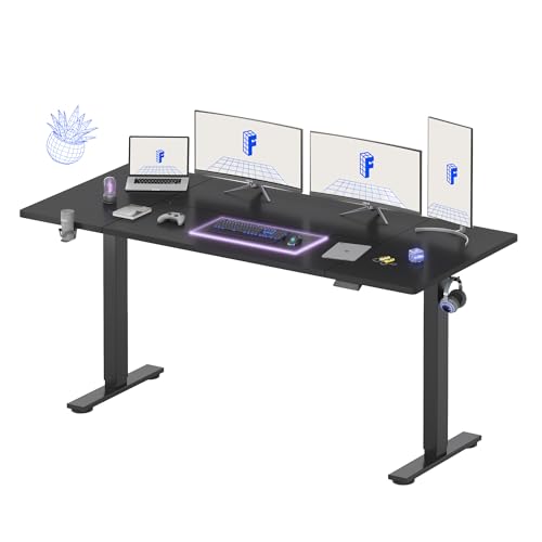 FLEXISPOT 79x32 Inch Electric Large Standing Desk for Home & Office, Spacious Splice Board Desk with Cable Management & Organizer, Cup Holder & Hook, Black - color: Black, size: 79"x32"