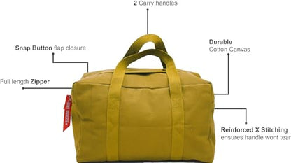 Tactical Parachute Cargo Bag SMALL Cotton Canvas Carry Bag, 19" x 12" x 11" - Coyote Brown - color: Coyote Brown, size: Small (19" x 12" x 11")
