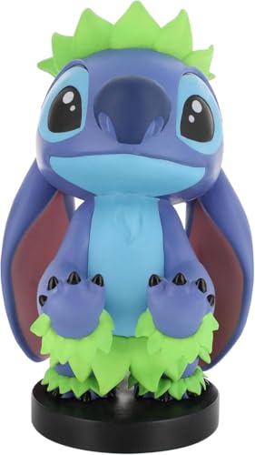 Exquisite Gaming Stitch Phone Holder & Controller Stand, 8.5 in Hula Figure, Disney Licensed