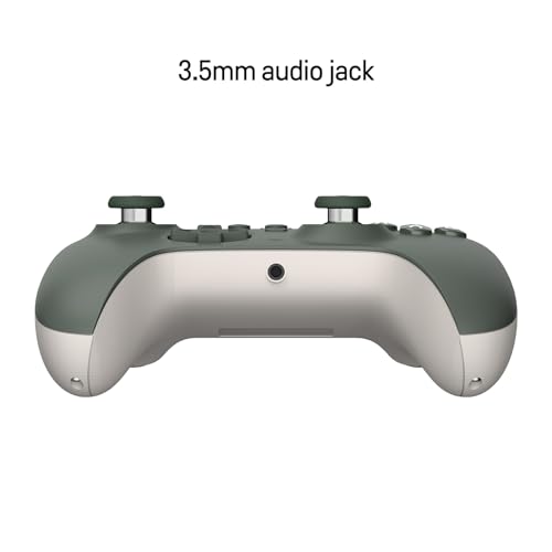 8Bitdo Ultimate C Wired Controller with RGB Lighting Fire Ring - Dark Green | Officially Licensed, Hall Effect Joysticks, Hall Trigger, 3.5mm Audio Jack, for Xbox Series X|S, Xbox One, Windows 10/11 - color: Dark Green