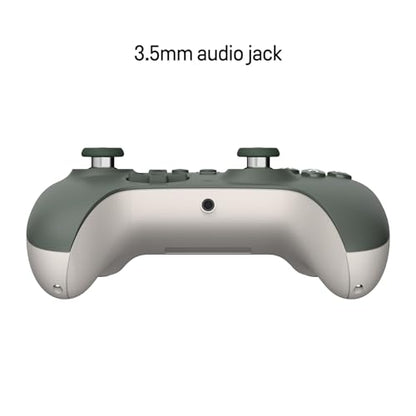 8Bitdo Ultimate C Wired Controller with RGB Lighting Fire Ring - Dark Green | Officially Licensed, Hall Effect Joysticks, Hall Trigger, 3.5mm Audio Jack, for Xbox Series X|S, Xbox One, Windows 10/11 - color: Dark Green