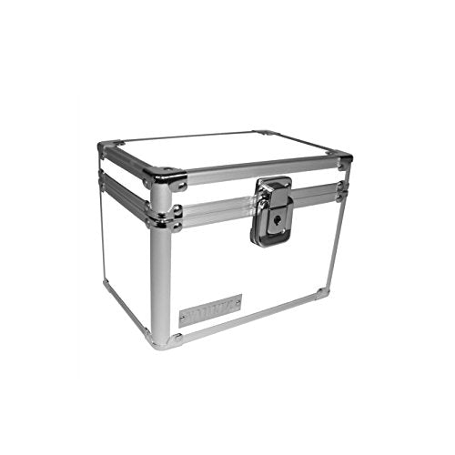 Vaultz Lockable Index Card Holder - Flash Card Organizer for Recipes, Passwords or Studying Holds 450 4x6 Notecards - Index Card Box Study Accessories, White - color: White, size: 4 X 6 Inch