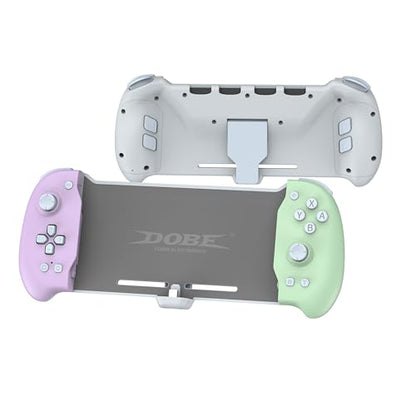 Dobe - Eggshell Controller Gripcon Controller for Handheld Mode, Ergonomic Controller for Nintendo Switch with 6-Axis Gyro, Dual Motor Vibration, Compatible with Games of Switch, Purple and Green - color: PURPLE&GREEN