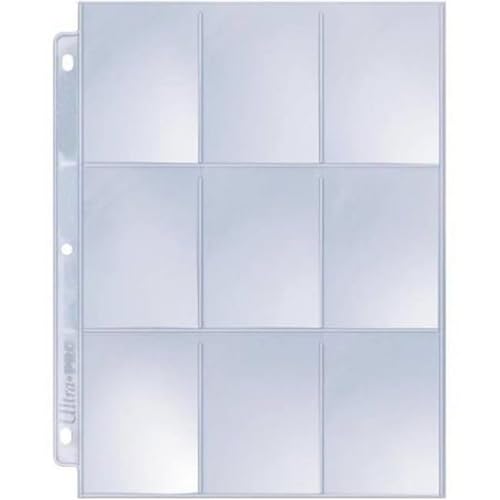 Ultra Pro Card Pages for Binders – 9 Pocket Trading Card Binder Pages – Silver Series for Trading Cards & Collectibles – Archival Safe, UV Protection & 3-Ring Binder Compatible – 25 Pages, Made in USA - size: 25ct, style: 25-Count