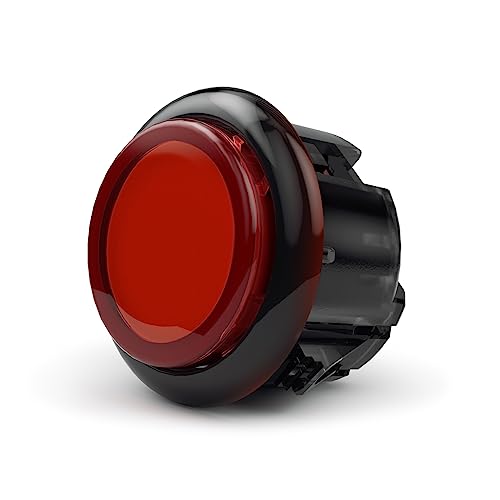 Qanba Gravity KS Mechanical Shafts Silent Pushbutton 24mm Snap-in (Boxed (Clear Red Black E10(12 pcs) - color: Clear Red Black E10(12 pcs）