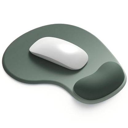 Office Mousepad with Gel Wrist Support - Ergonomic Gaming Desktop Mouse Pad Wrist Rest - Design Gamepad Mat Rubber Base for Laptop Computer -Silicone Non-Slip Special-Textured Surface (04SageGreen) - color: 04SageGreen