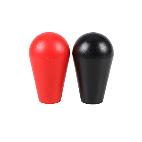 2X Arcade Joystick's Oval Balltop, Arcade Ellipse Topball Handle use for 2 Player Arcade Joystick DIY Kit Sanwa Joystick MAME Jamma Part (Red & Black) - color: Red & Black