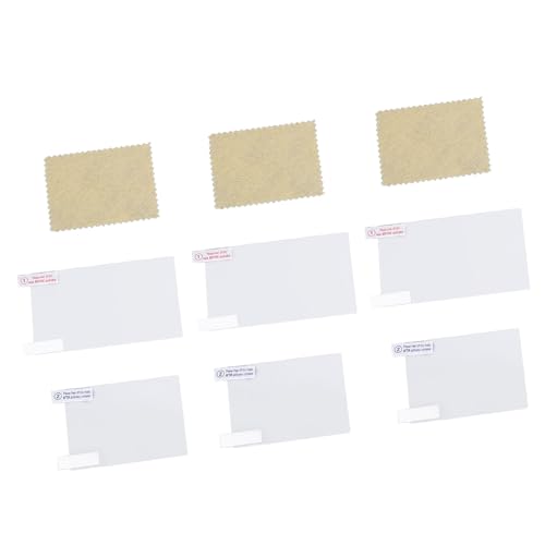 3 Pack Tempered Glass and PET Game Console Screen Protector Film for 3DS XL LL Console Handheld System