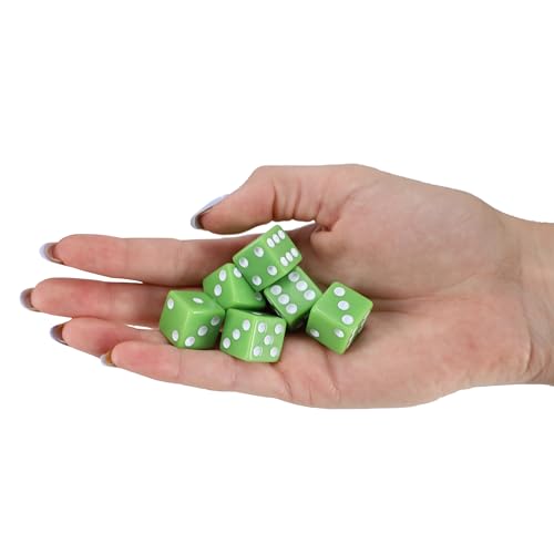 TDC Games Farkle Classic Dice Game Set – Fun Dice-Rolling & Risk-Taking Family Game, Travel Farkle Dice Game, Camping Games for Adults & Families, Includes 6 Green Colored Dice