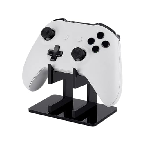 AHANDMAKER 1 Tier Controller Holder Headset Stand Acrylic Organizer for Pro Controllers Display and Organization Universal Gaming Setup Essentials Game Room Accessories