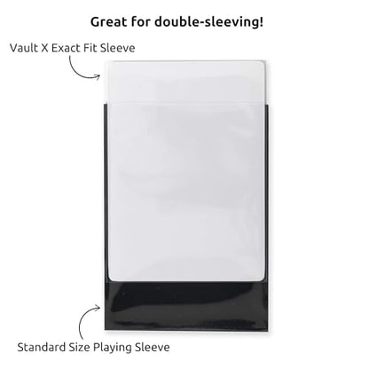 Vault X Exact Fit Sleeves (100 Pack) Perfect Inner Sleeves for Trading Cards, Clear - size: Clear 100 Pack