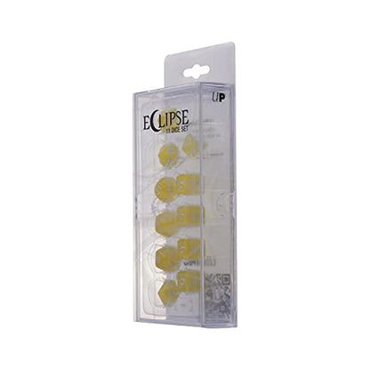 Ultra PRO - Eclipse 11 Dice Set (Lemon Yellow) - Great Dice Set for All Kinds of Card Games and Board Games Such As, DND, MTG, and RPG - UP Your Game with Ultra PRO - color: Lemon Yellow